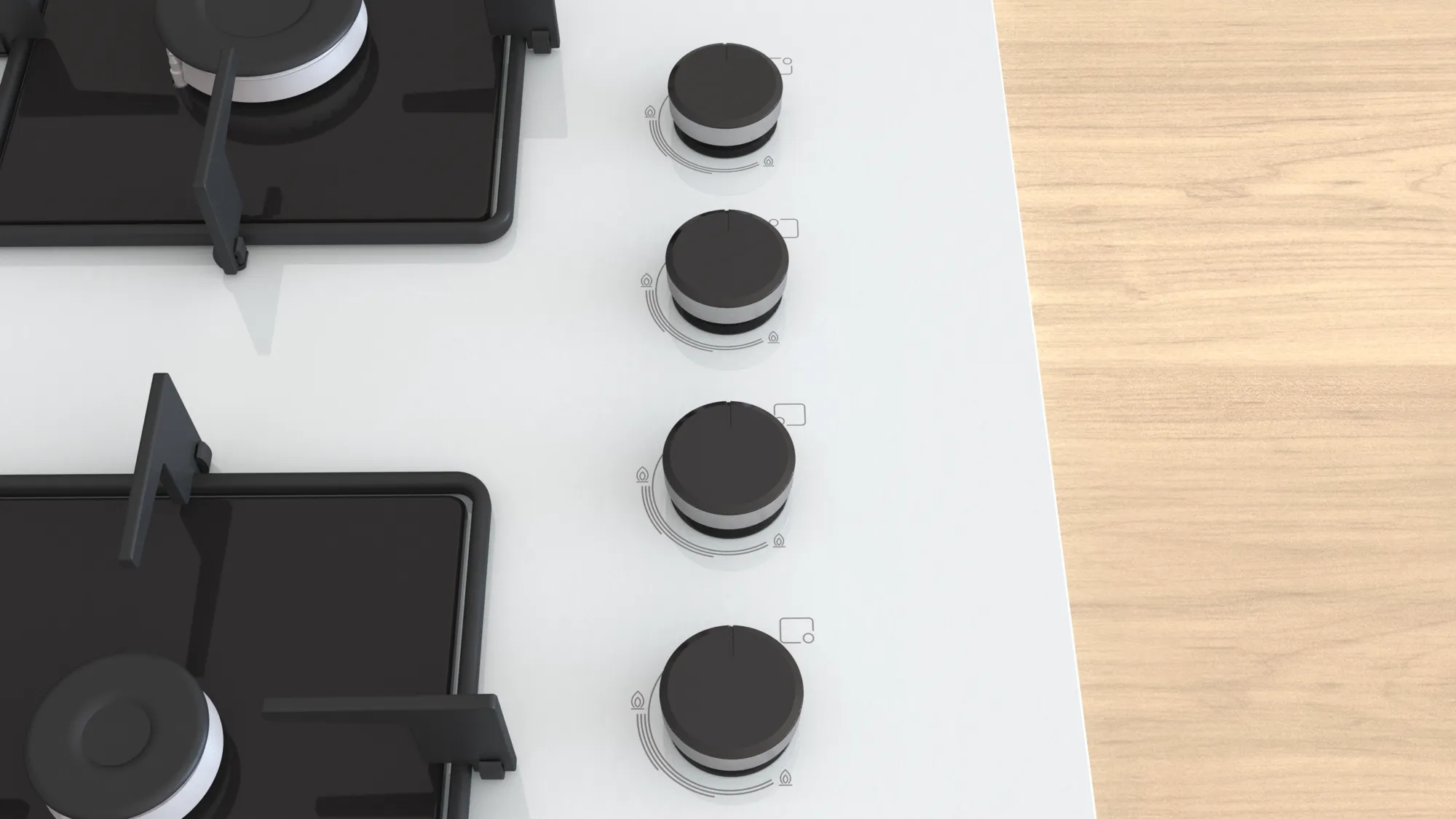 Bosch POP7C2P30O Beyaz Cam Ankastre Ocak