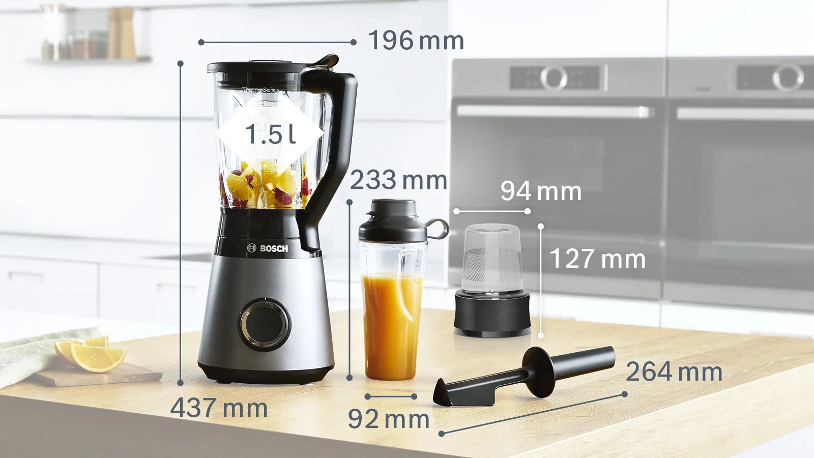 Bosch MMB6177S VitaPower 1200 W Blender Seti
