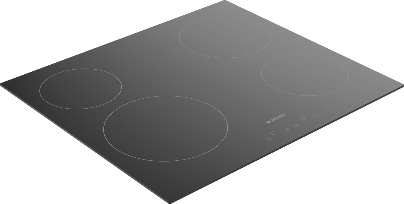 Arçelik OV 643 T Siyah Vitroseramik Elektrikli Ankastre Ocak