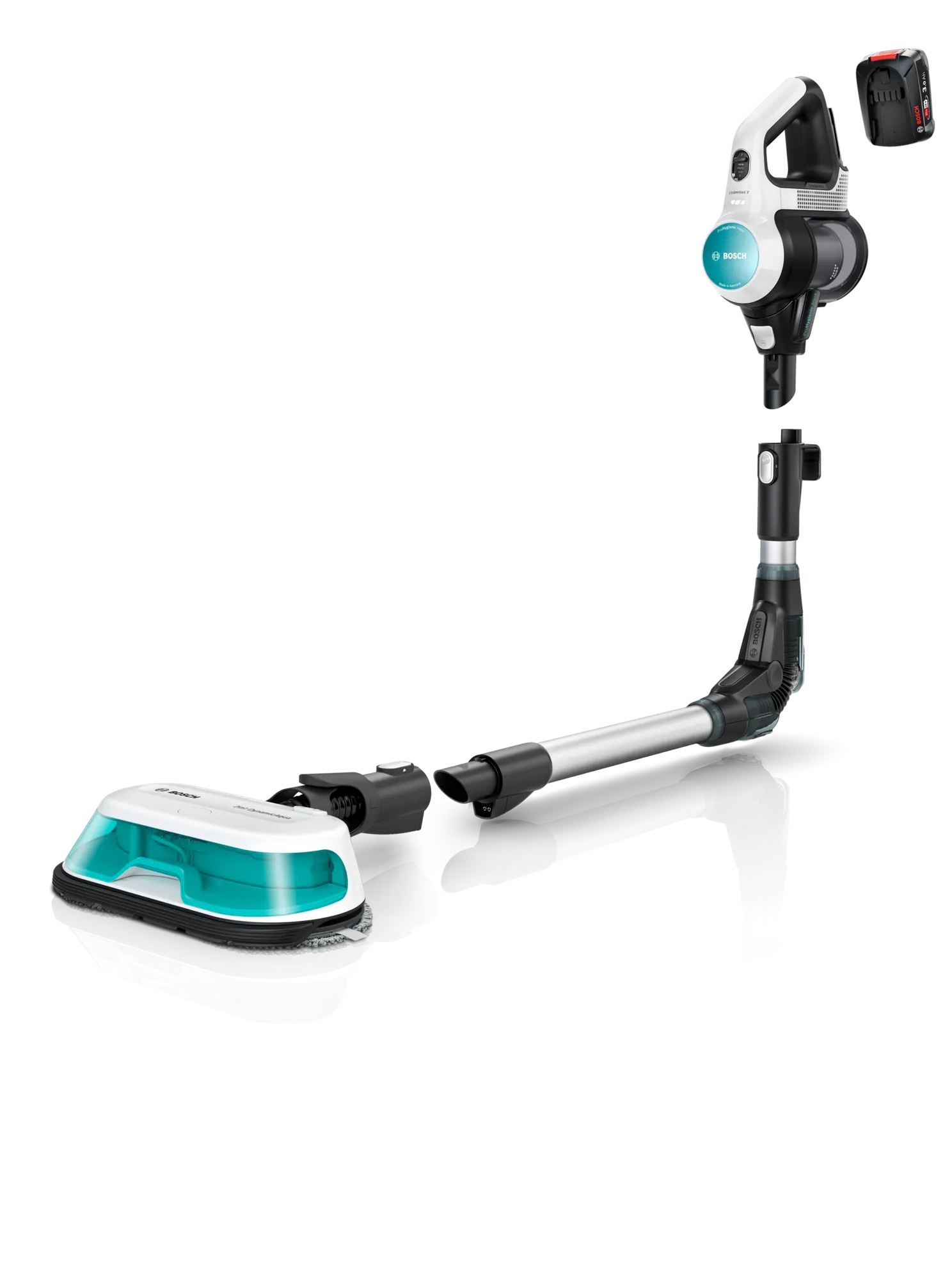 Bosch ProHygienic Aqua White BCS71HYG1 Islak Kuru Akülü Dikey Süpürge