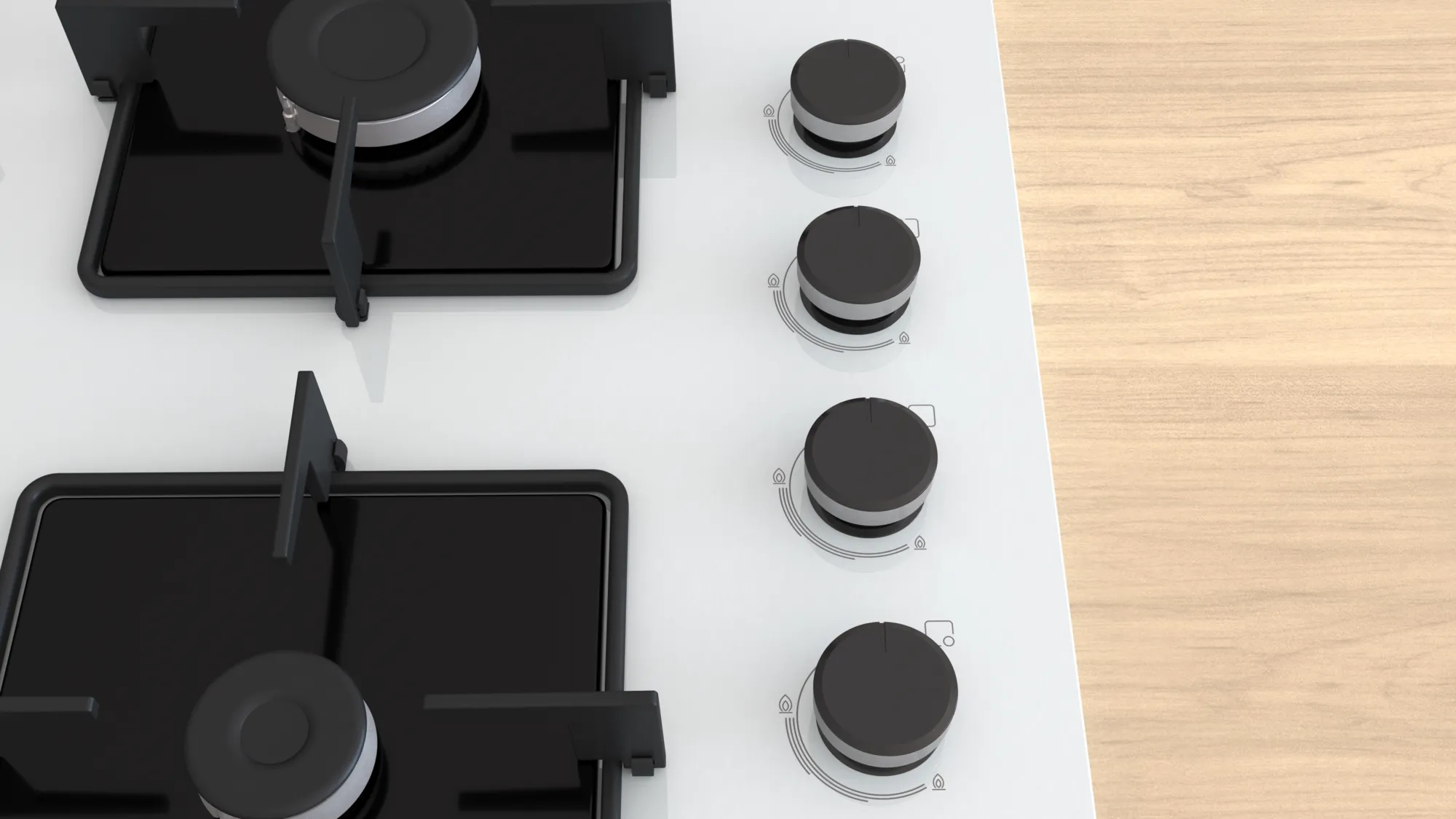 Bosch POP6C2P30O Beyaz Cam Ankastre Ocak