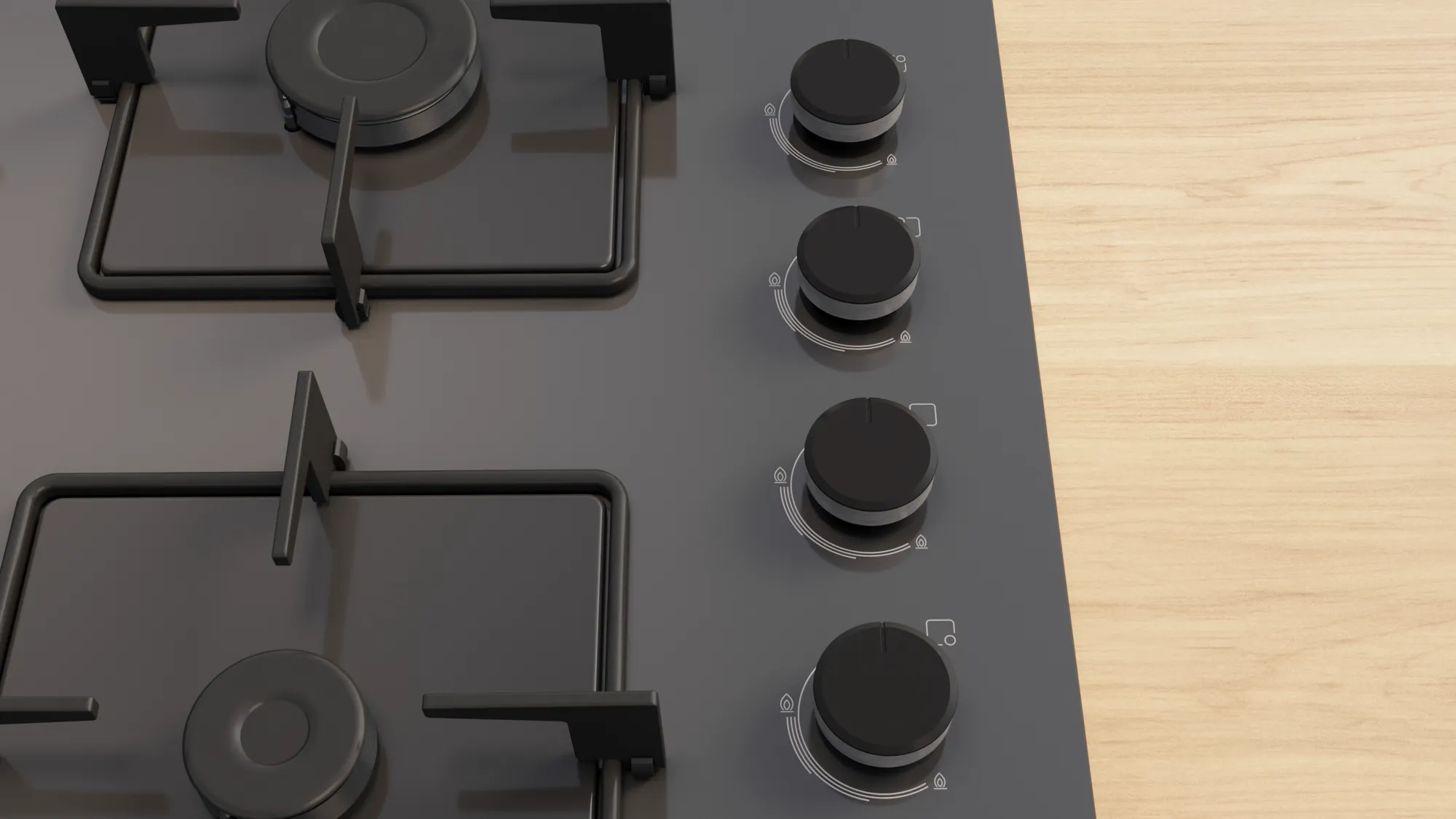 Bosch POP6C9P30L Antrasit Gri Cam Ankastre Ocak