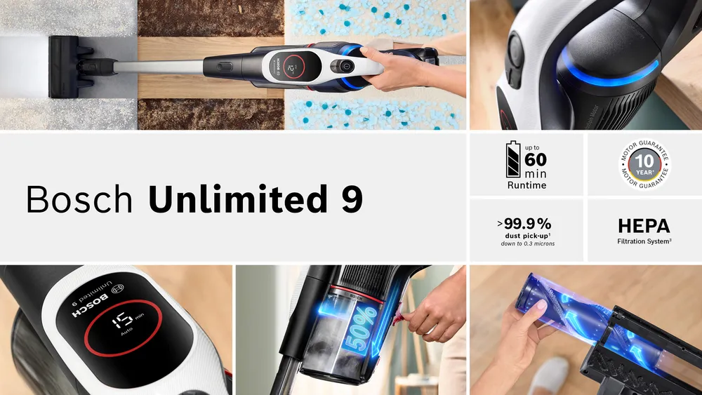 Bosch Unlimited 9 BCS931WBA Şarjlı Dikey Süpürge