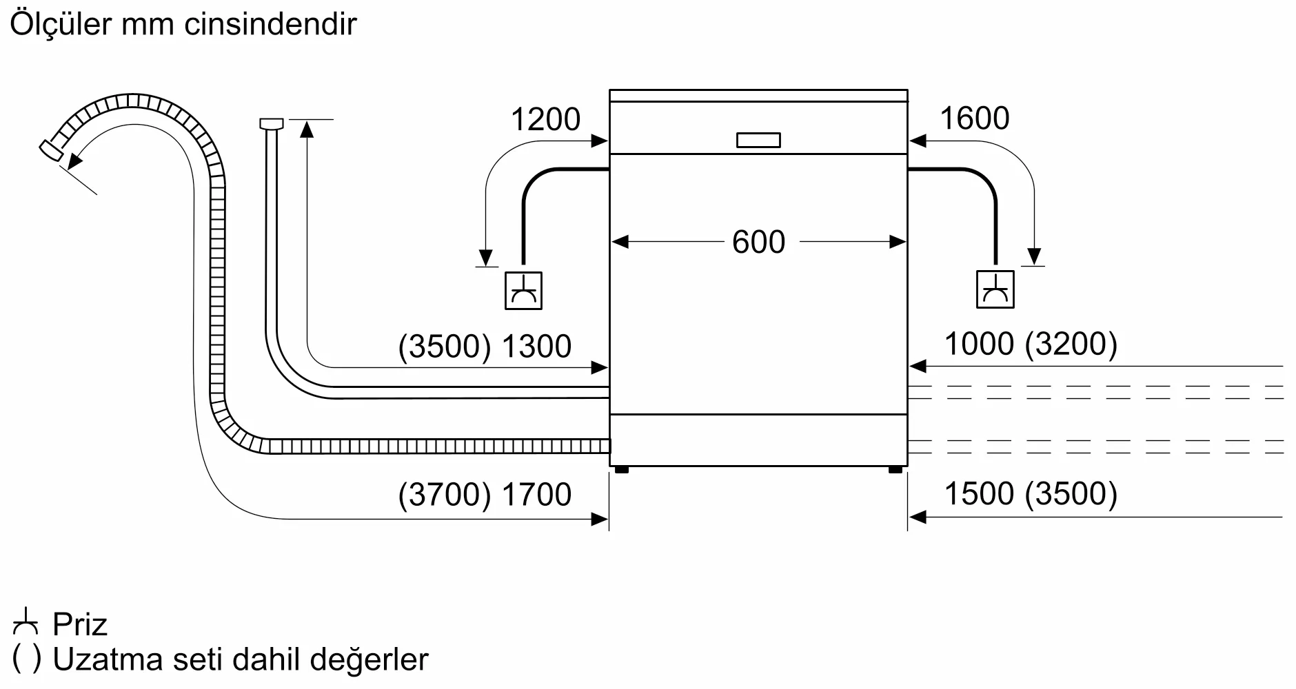 Bosch SMS26DW00T 6 Programlı Bulaşık Makinesi