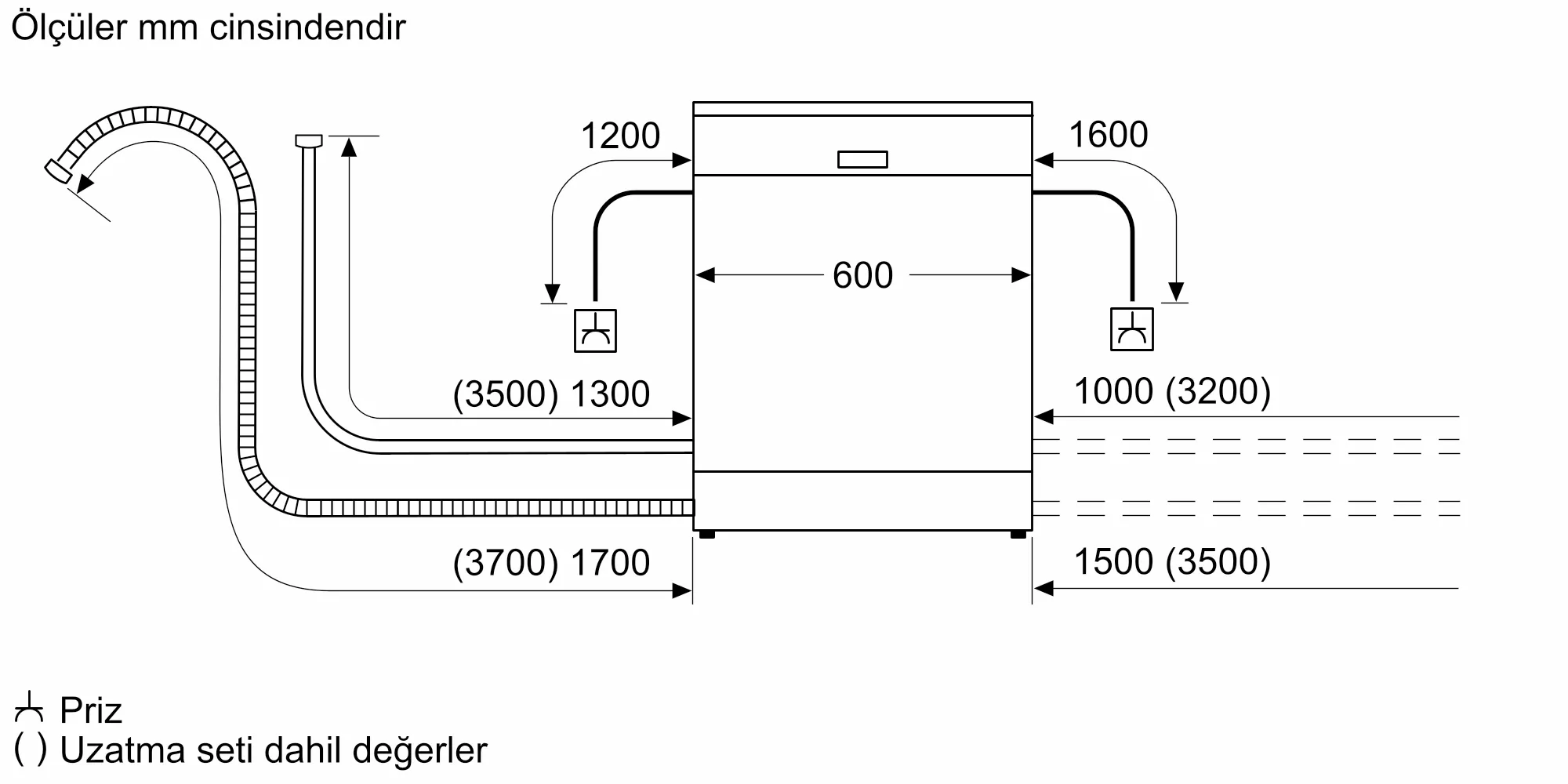 Bosch SMS4HMW62T 6 Programlı Bulaşık Makinesi