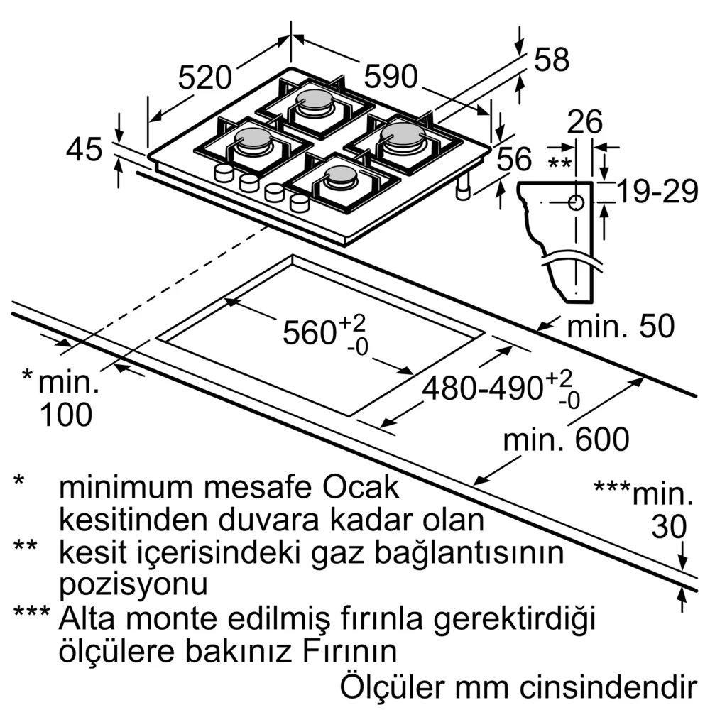 Siemens EP6A2PB20O Doğalgazlı Beyaz Cam Ankastre Ocak